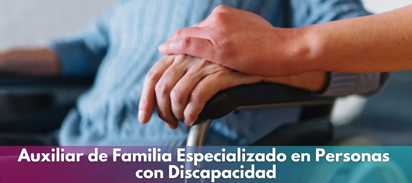 Auxiliar de familia especializado en cuidados de personas con discapacidad